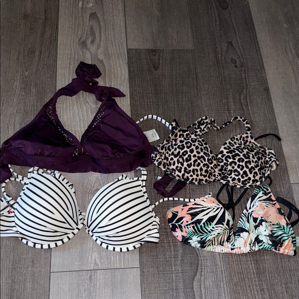 SHEIN/ Victoria Secret/ Target, Bikini tops &bottoms in Blue, Black, and Green